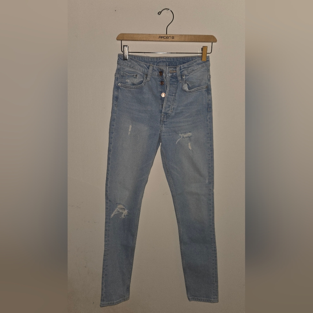 Light Blue Distressed Women Jeans